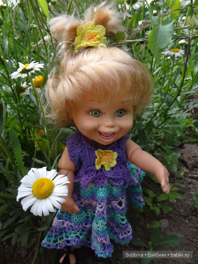 Galoob Baby Face, Наташка, вязание, автор Sobbina