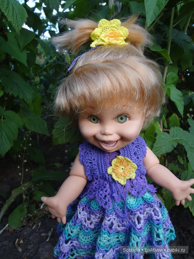 Galoob Baby Face, Наташка, вязание, автор Sobbina