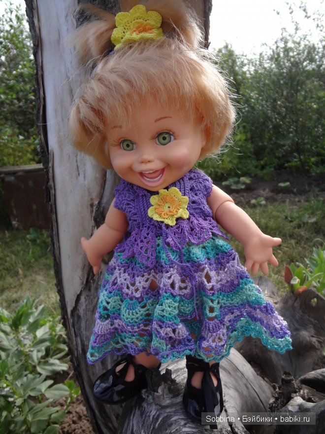 Galoob Baby Face, Наташка, вязание, автор Sobbina