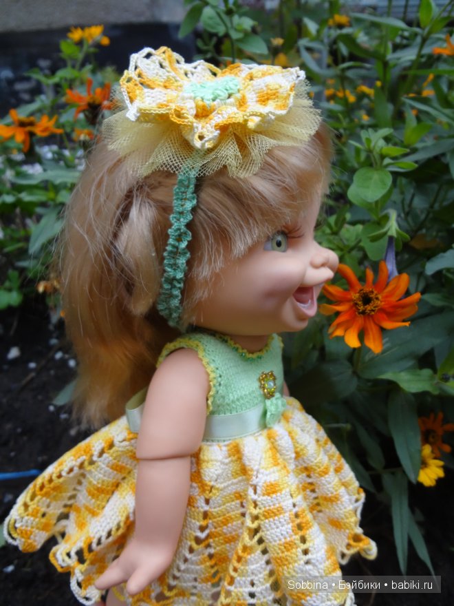 Galoob Baby Face, вязание на кукол Galoob Baby Face, вязание на кукол