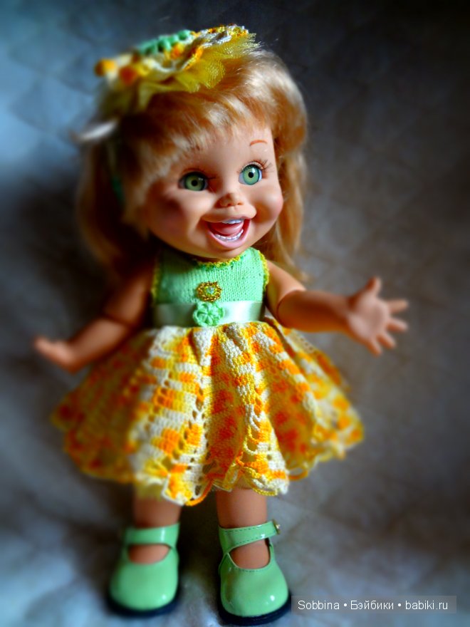 Galoob Baby Face, вязание на кукол Galoob Baby Face, вязание на кукол