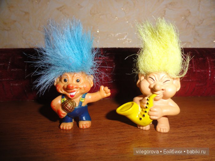 Чудики - тролли — Игрушки Тролли (Trolls): винтажные Dam и Russ