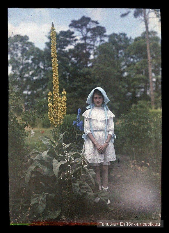 Девочки и цветы. Цветная фотосессия начала ХХ-го века (фото 6)