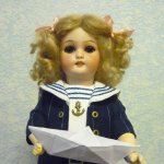 Моя морячка. Антикварная куколка Simon & Halbig 1079, 12,5"