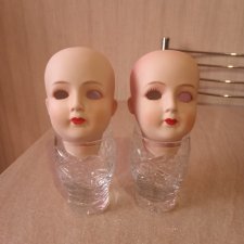 Двойняшки. 2 авторские фарфоровые головки