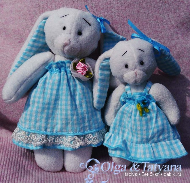 флисовые зайчики автор Ольга и Татьяна флисовые зайчики автор Ольга и Татьяна