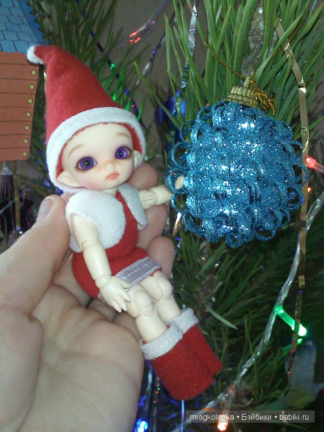 Главное что бы костюмчик сидел... Рождественский наряд для Никуши пуки-пуки Нико от Фэйриленд (фото 4)