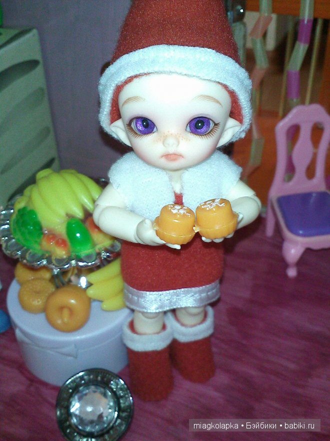 Главное что бы костюмчик сидел... Рождественский наряд для Никуши пуки-пуки Нико от Фэйриленд