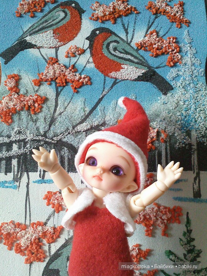 Главное что бы костюмчик сидел... Рождественский наряд для Никуши пуки-пуки Нико от Фэйриленд