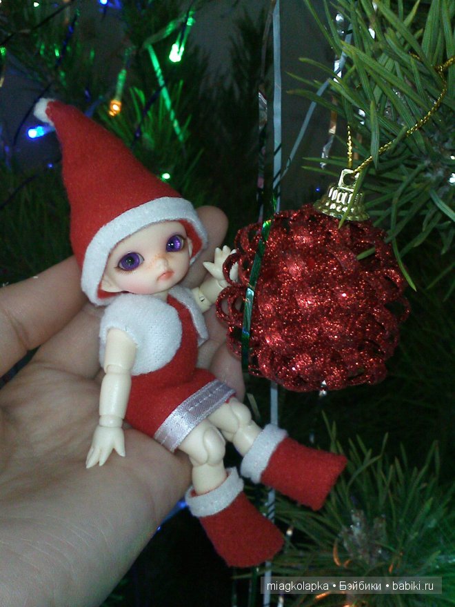 Главное что бы костюмчик сидел... Рождественский наряд для Никуши пуки-пуки Нико от Фэйриленд (фото 2)