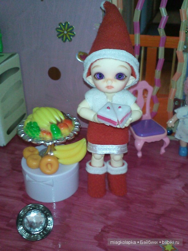 Главное что бы костюмчик сидел... Рождественский наряд для Никуши пуки-пуки Нико от Фэйриленд