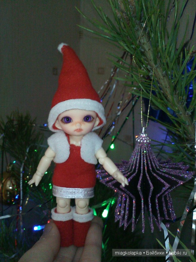 Главное что бы костюмчик сидел... Рождественский наряд для Никуши пуки-пуки Нико от Фэйриленд (фото 5)