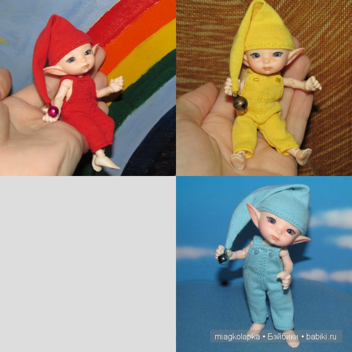 Эльфики бывают разные: бирюзовые, желтые, красные ......маленькие отблески радуги у нас дома (handmade одежда)