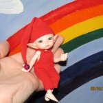Эльфики бывают разные: бирюзовые, желтые, красные ......маленькие отблески радуги у нас дома (handmade одежда)