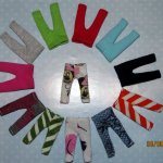 Разноцветный букетик из леггинсов. Handmade одежда на малышей реалпуки