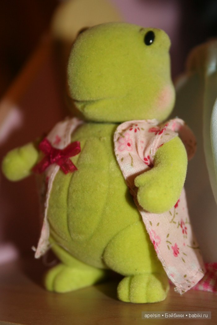 Черепашки Чистюли Li'l Woodzeez для кукольного домика - флокированные игрушки