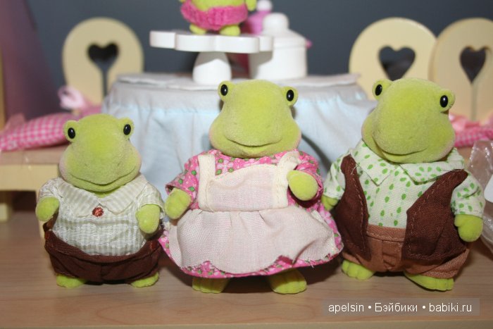 Черепашки Чистюли Li'l Woodzeez для кукольного домика - флокированные игрушки