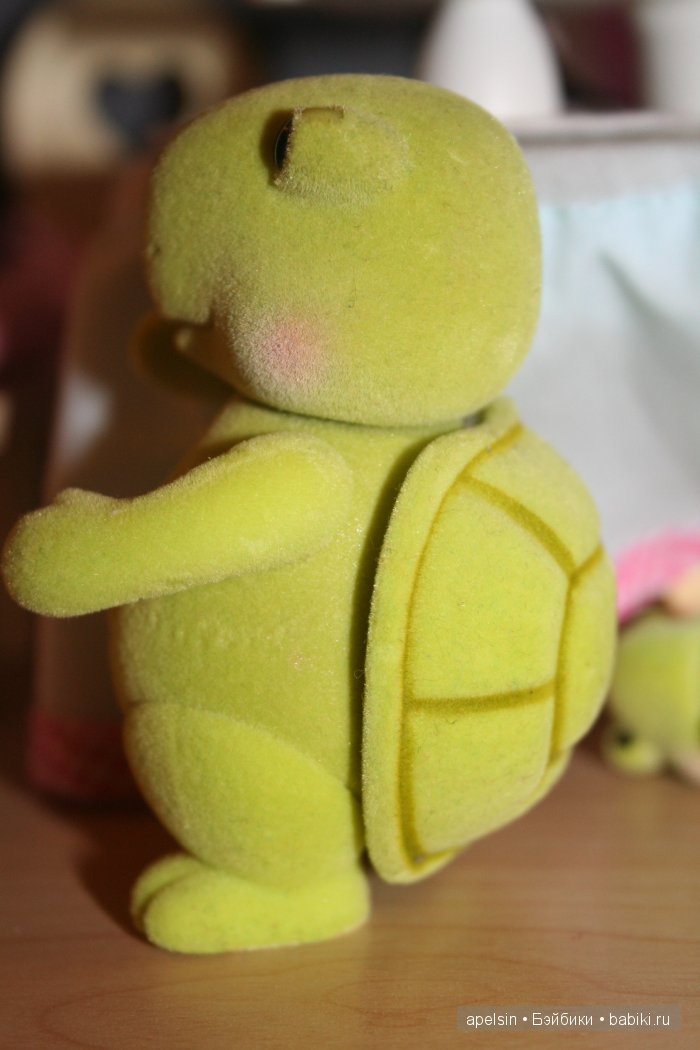 Черепашки Чистюли Li'l Woodzeez для кукольного домика - флокированные игрушки