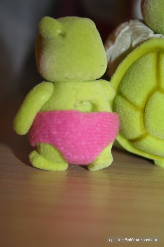 Черепашки Чистюли Li'l Woodzeez для кукольного домика - флокированные игрушки (фото 9)