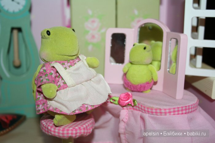 Черепашки Чистюли Li'l Woodzeez для кукольного домика - флокированные игрушки