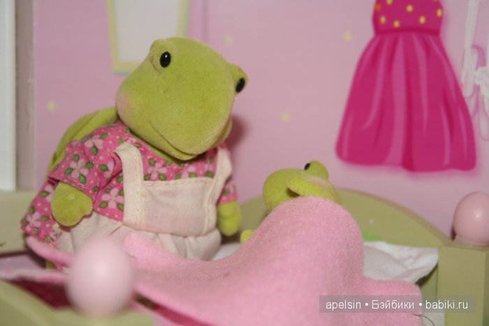 Черепашки Чистюли Li'l Woodzeez для кукольного домика - флокированные игрушки