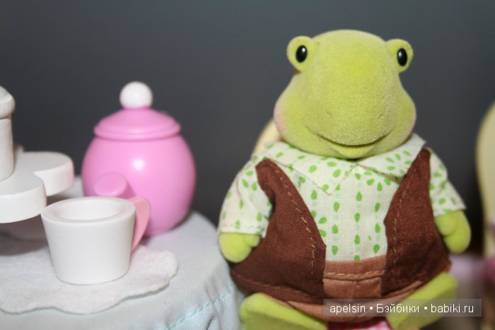 Черепашки Чистюли Li'l Woodzeez для кукольного домика - флокированные игрушки