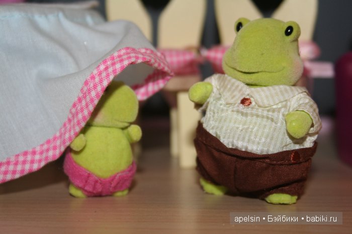 Черепашки Чистюли Li'l Woodzeez для кукольного домика - флокированные игрушки