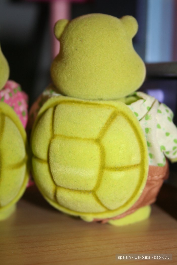Черепашки Чистюли Li'l Woodzeez для кукольного домика - флокированные игрушки (фото 10)