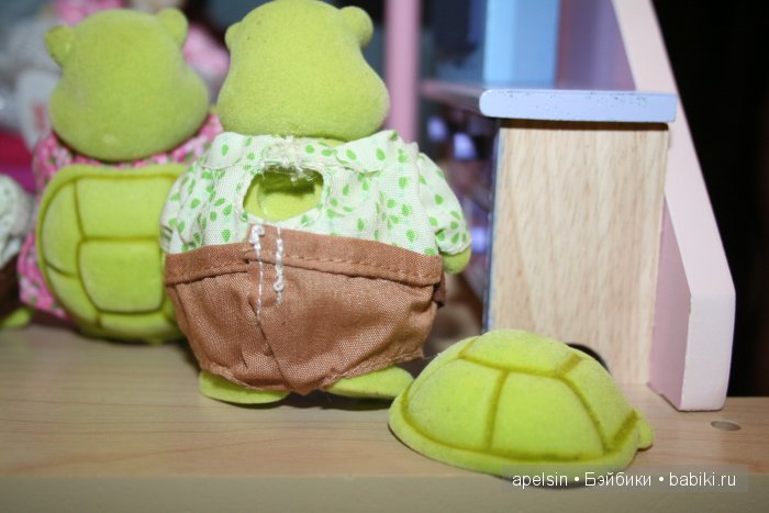 Черепашки Чистюли Li'l Woodzeez для кукольного домика - флокированные игрушки (фото 8)