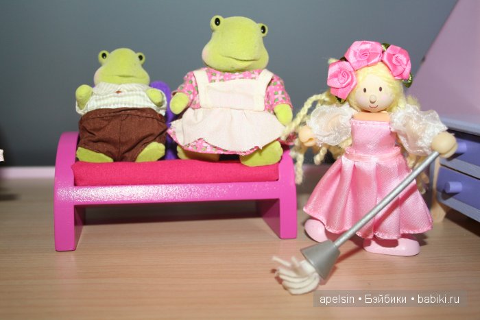 Черепашки Чистюли Li'l Woodzeez для кукольного домика - флокированные игрушки