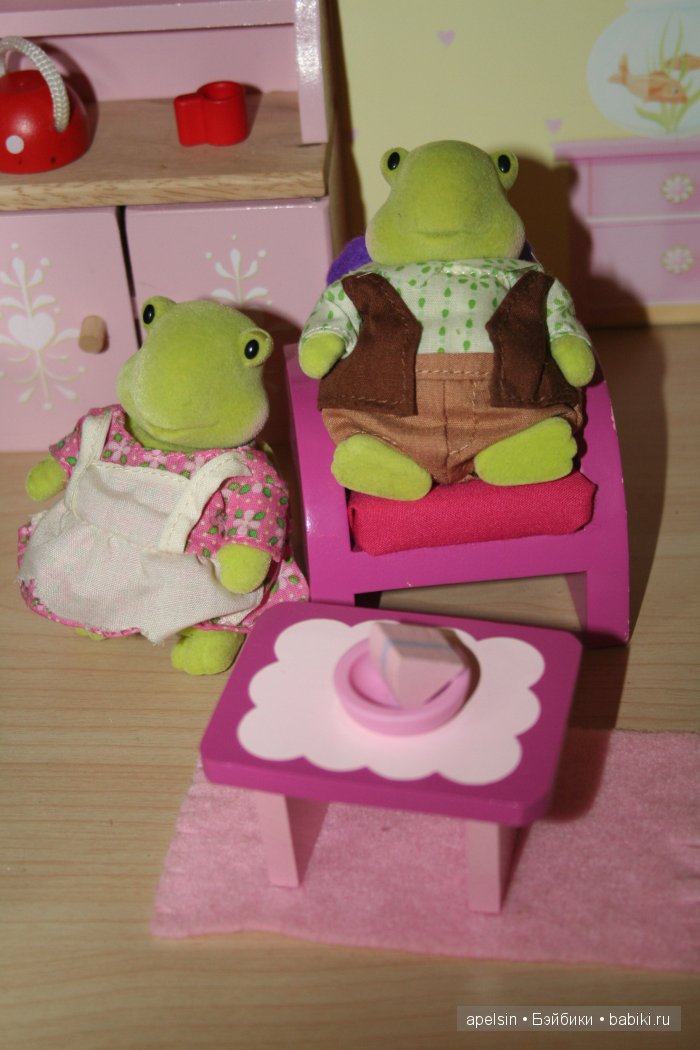 Черепашки Чистюли Li'l Woodzeez для кукольного домика - флокированные игрушки