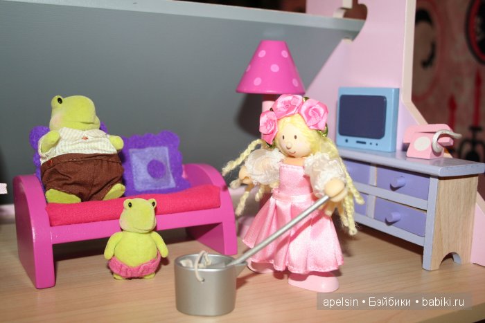 Черепашки Чистюли Li'l Woodzeez для кукольного домика - флокированные игрушки