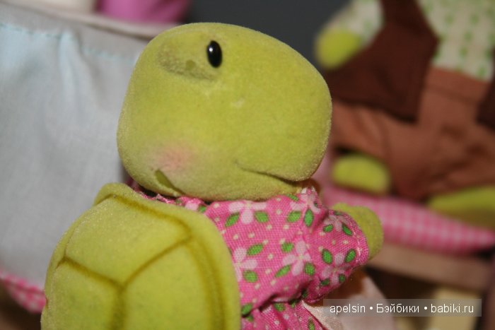 Черепашки Чистюли Li'l Woodzeez для кукольного домика - флокированные игрушки