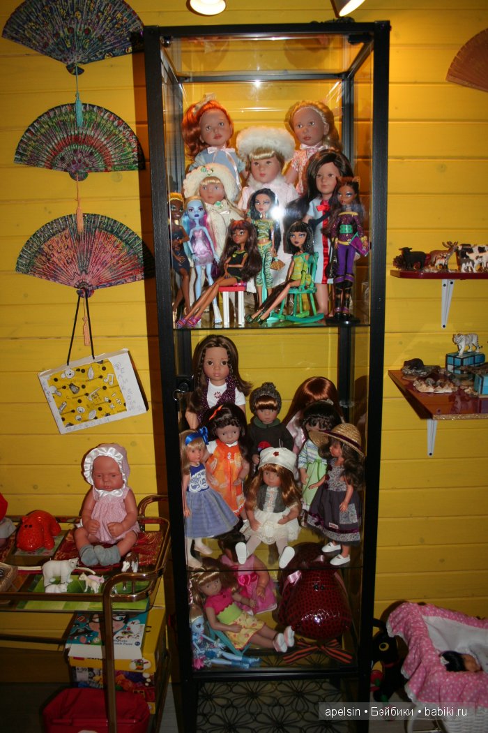 Коллекция кукол и книг и их хранение