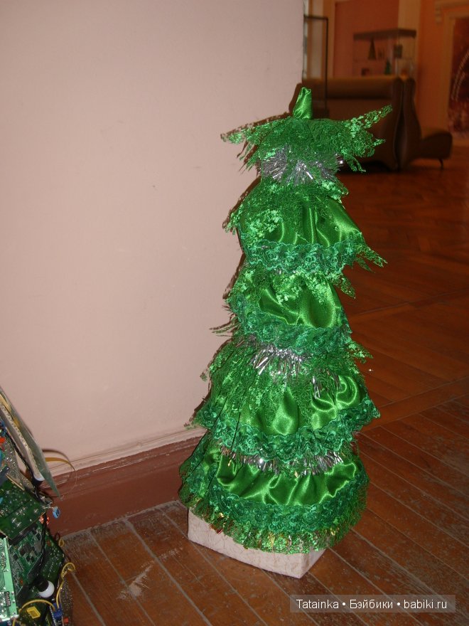 В библиотеку … за новогодним настроением! Поделки елочки своими руками