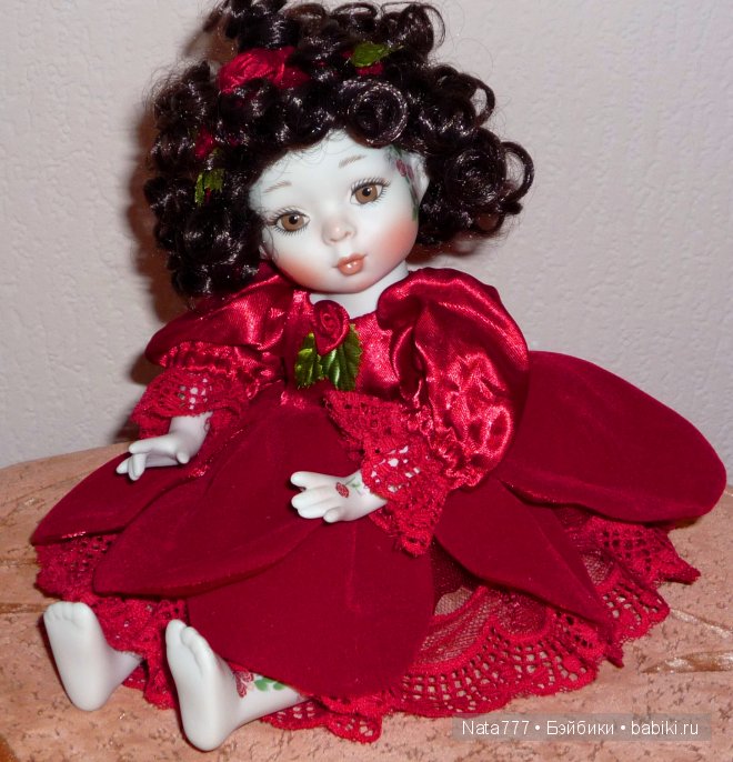 Прекрасная роза, фарфоровая кукла от Мари Осмонд (фото 4)