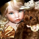 "Прекрасная незнакомка" фарфоровая кукла от Линды Рик