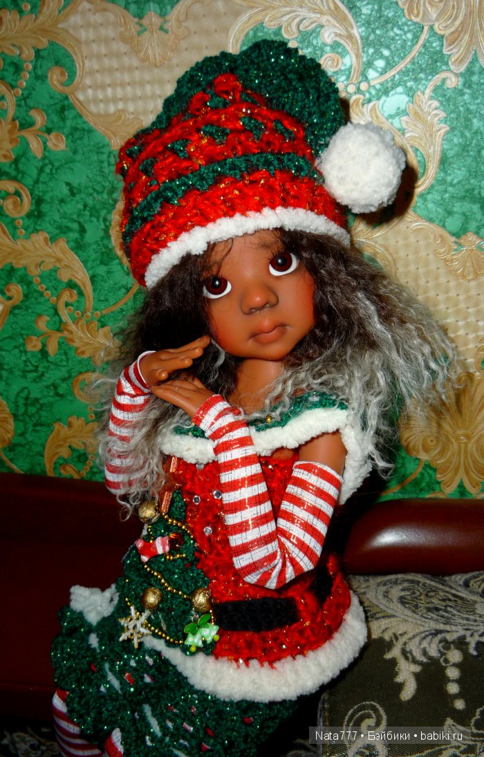 Новогодний наряд для шарнирных кукол Kaye Wiggs (фото 5)
