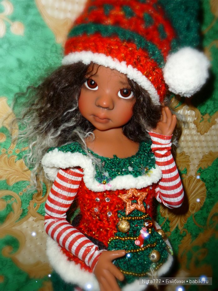 Новогодний наряд для шарнирных кукол Kaye Wiggs