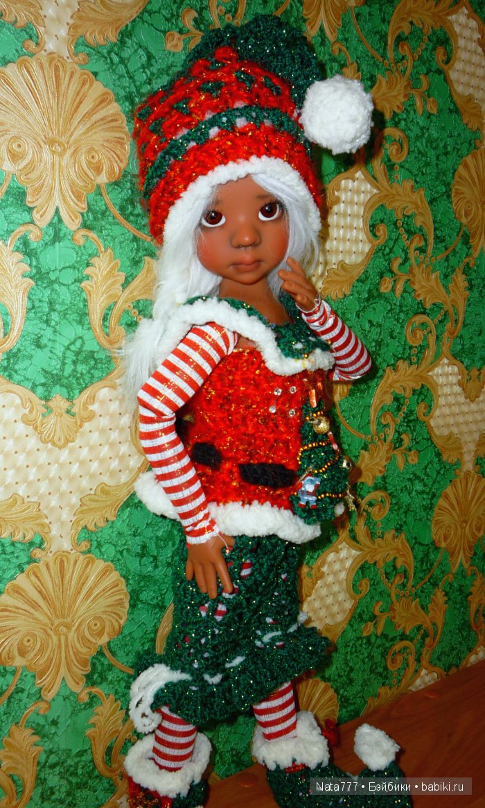 Новогодний наряд для шарнирных кукол Kaye Wiggs часть 2 (фото 6)