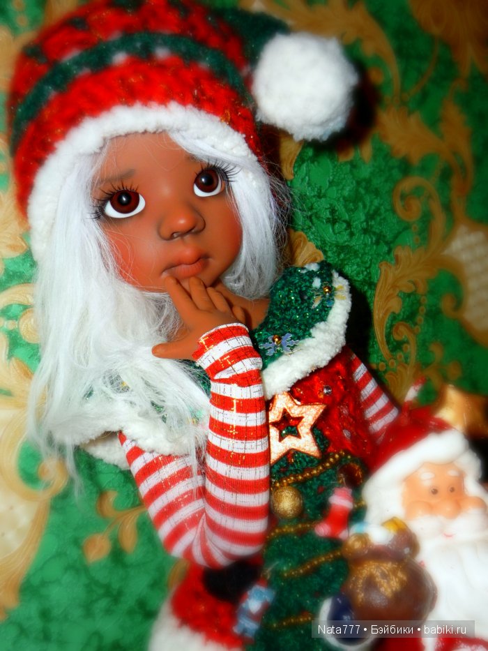 Новогодний наряд для шарнирных кукол Kaye Wiggs часть 2