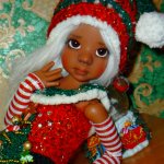 Новогодний наряд для шарнирных кукол Kaye Wiggs часть 2