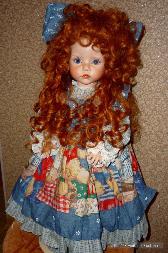 Фарфоровая кукла. Рыжеволосая красавица от Линды Рик (фото 4)