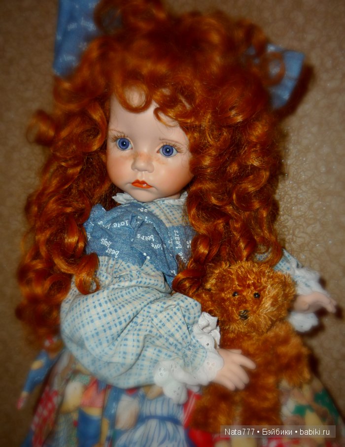 Фарфоровая кукла. Рыжеволосая красавица от Линды Рик (фото 3)