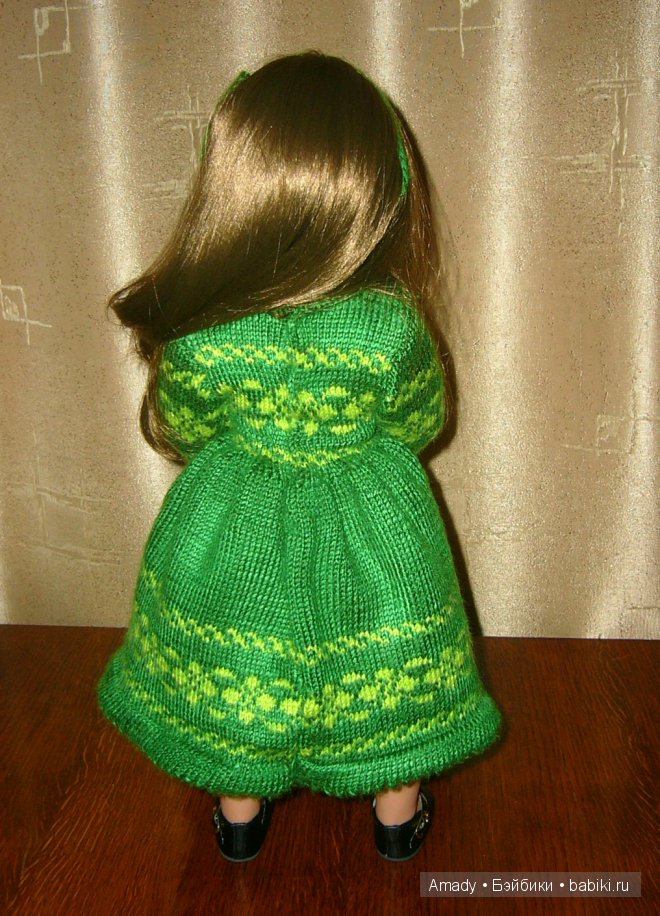 Зеленое платье с орнаментом для малышки Готс (фото 8)
