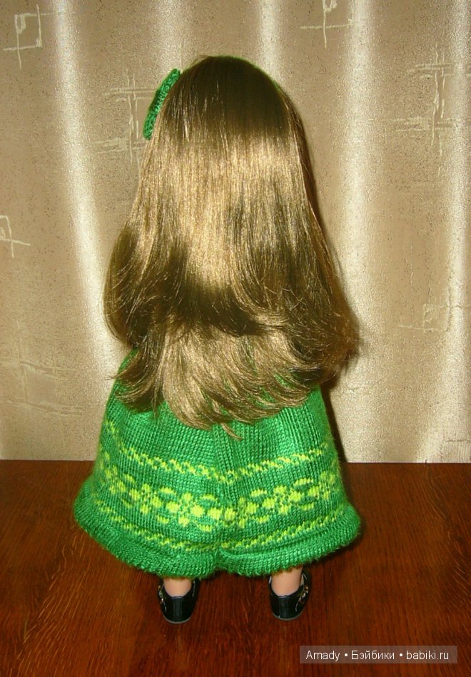 Зеленое платье с орнаментом для малышки Готс (фото 7)