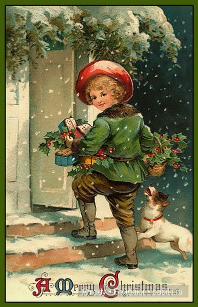 Поздравление с Рождеством от моих винтажных куколок