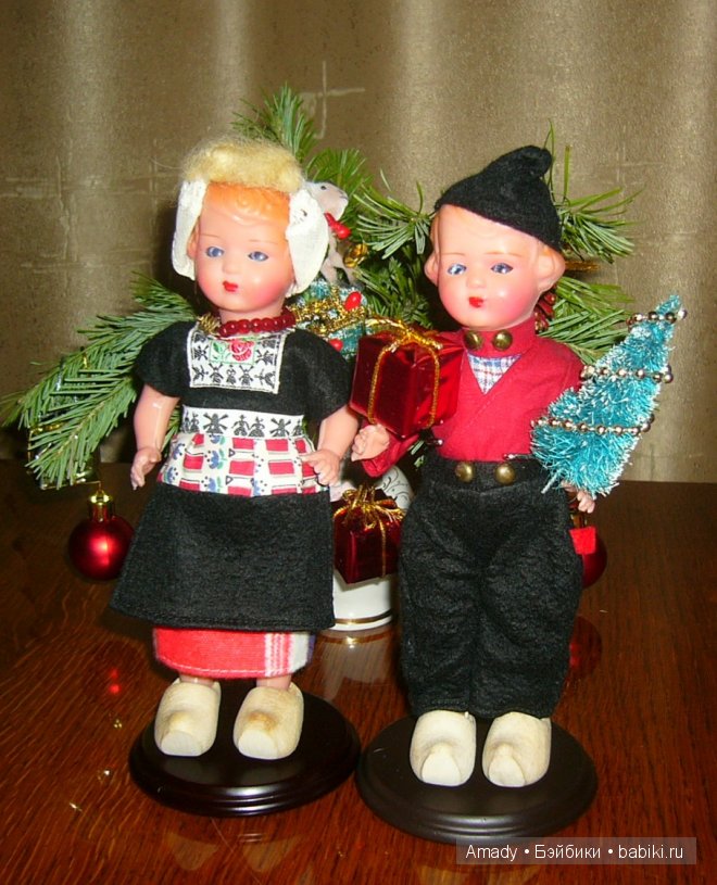 Поздравление с Рождеством от моих винтажных куколок