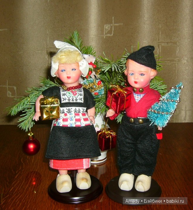 Поздравление с Рождеством от моих винтажных куколок