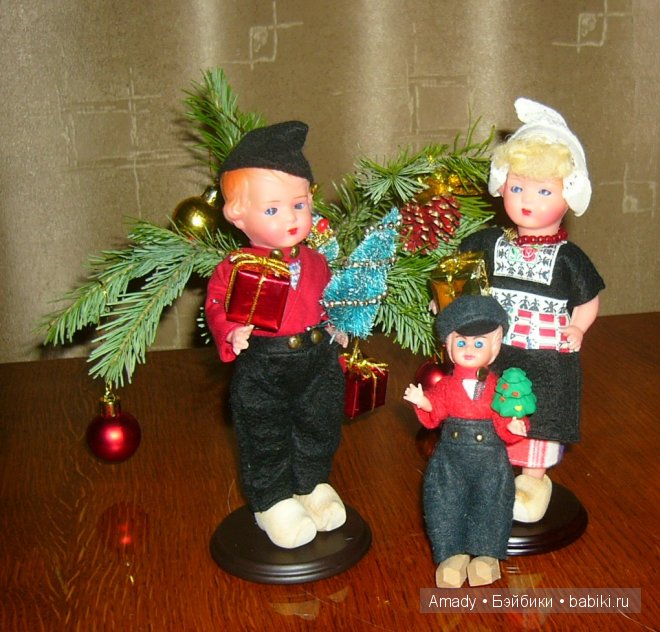 Поздравление с Рождеством от моих винтажных куколок